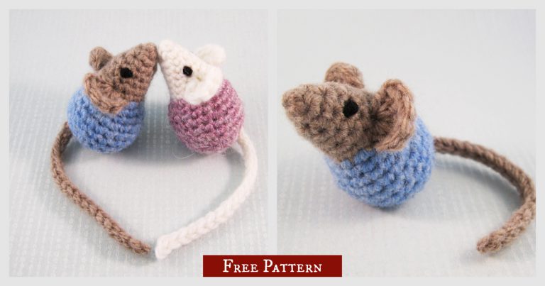 Little Kissing Mice Amigurumi Free Crochet Pattern