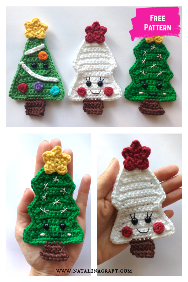 Christmas Tree Applique Free Crochet Pattern
