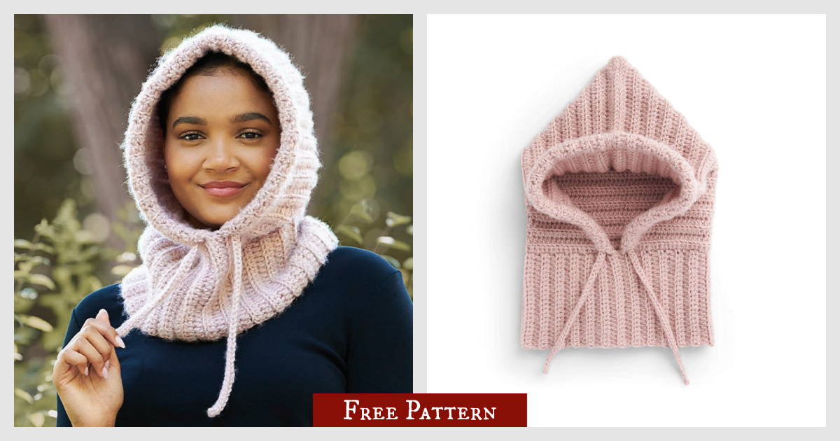 Cozy Ribbed Hood Free Crochet Pattern