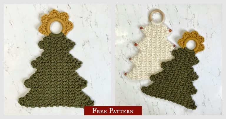 Holiday Tree Wall Hanging Free Crochet Pattern