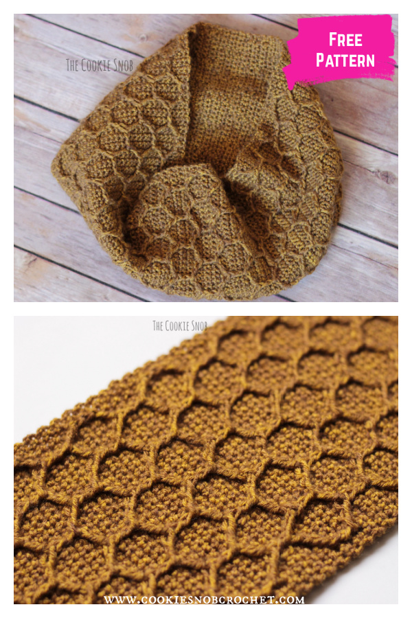 Honeycomb Cowl Free Crochet Pattern
