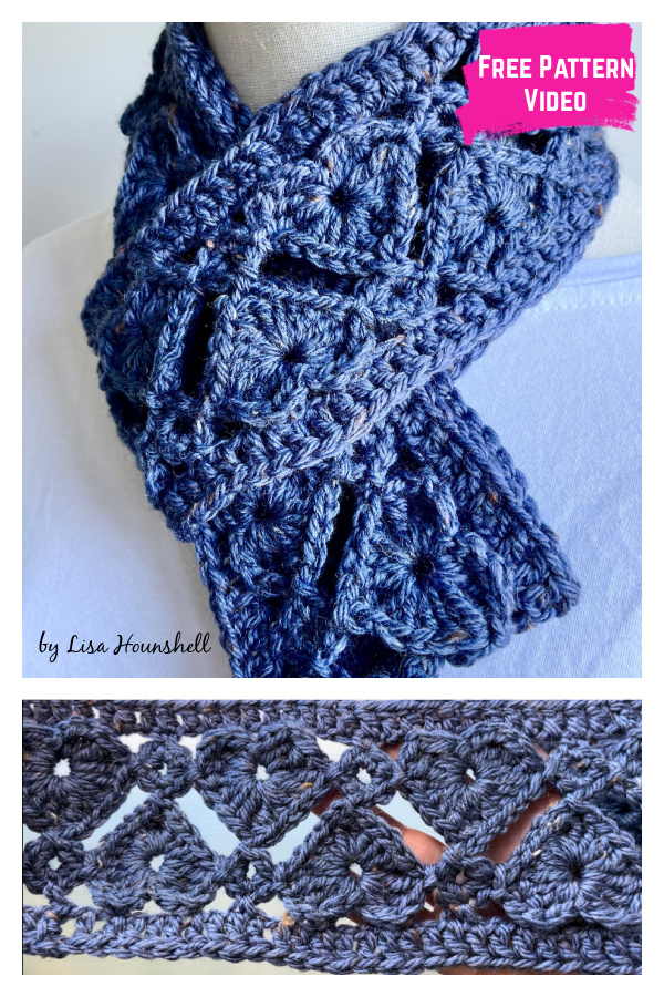 Noughts and Hearts Cowl Free Crochet Pattern and Video Tutorial