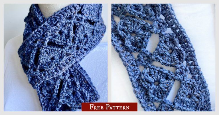 Noughts and Hearts Cowl Free Crochet Pattern and Video Tutorial