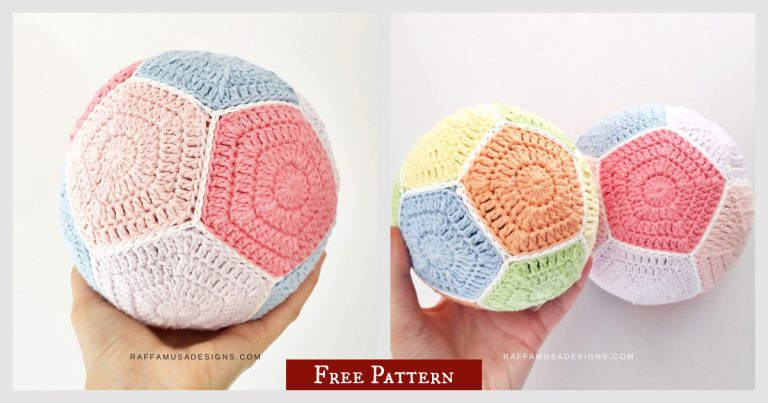 Pentagon Ball Free Crochet Pattern and Video Tutorial