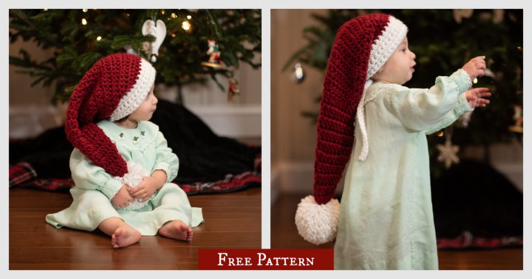 Santa Bonnet Free Crochet Pattern