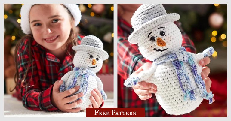 Happy Snowman Free Crochet Pattern