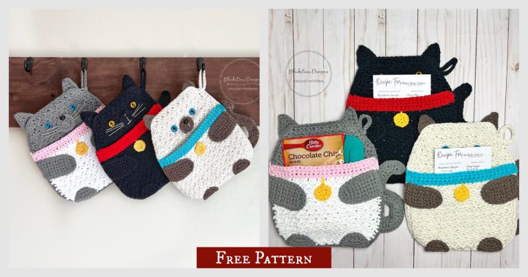 Kitty Cat Pot Holder Free Crochet Pattern