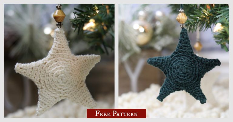 Rustic Star Ornament Free Crochet Pattern and Video Tutorial