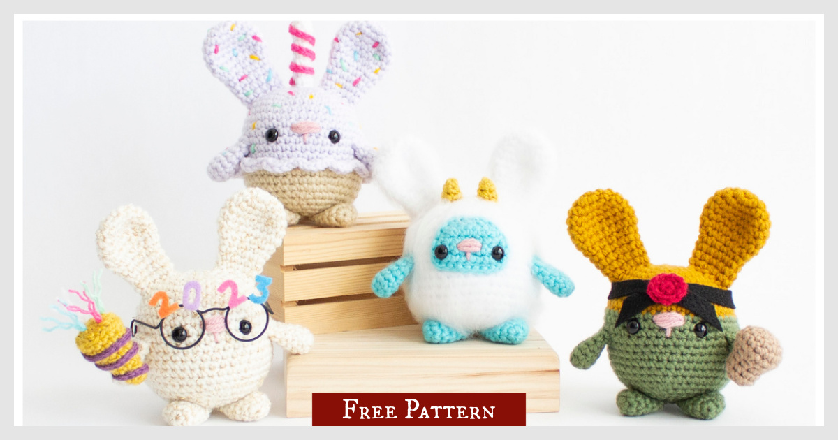 Amigurumi Celebration Bunnies Free Crochet Pattern