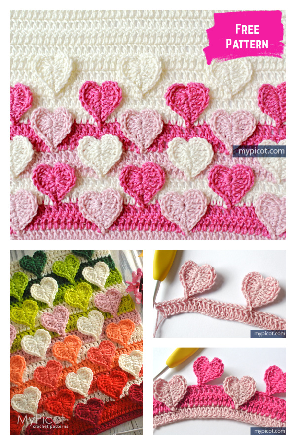 Heart Stitch Free Crochet Pattern