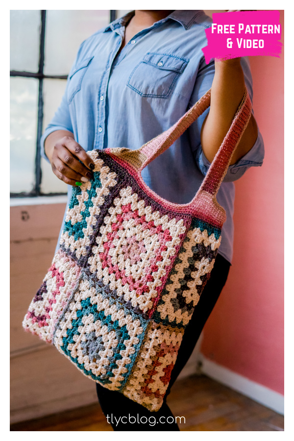 Rose City Tote Free Crochet Pattern and Video Tutorial