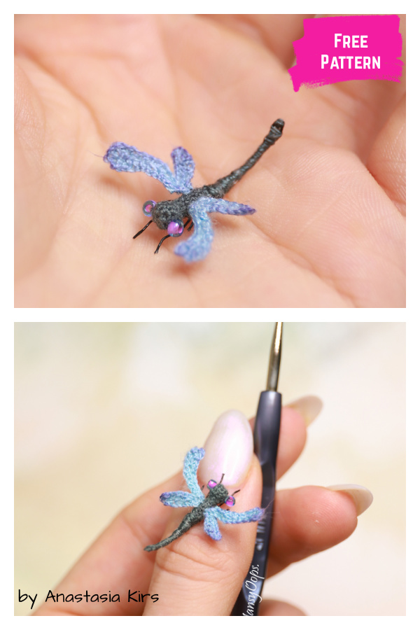 Tiny Dragonfly Free Crochet Pattern