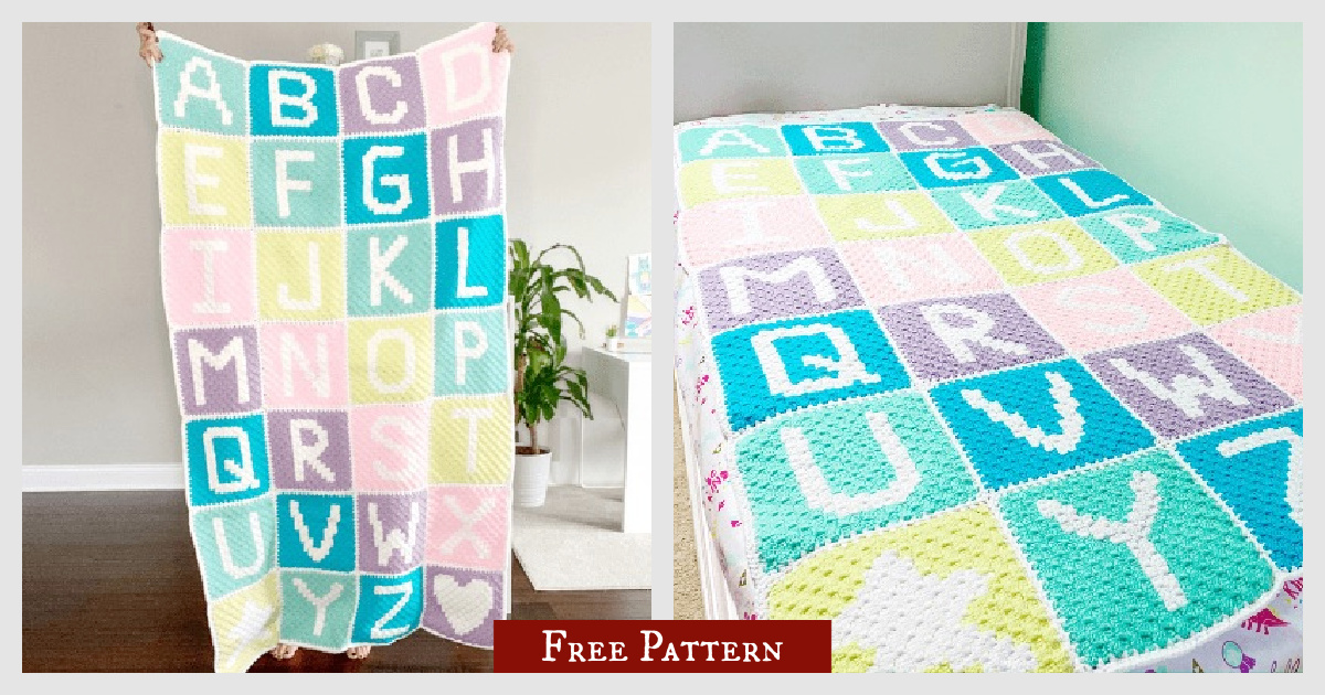 Alphabet Blanket Free Crochet Pattern
