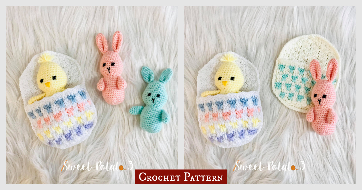Easter Egg Pocket Bunny Chick Crochet Pattern