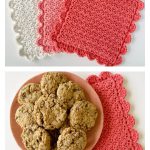 Simple Scallop Hot Pad Free Crochet Pattern and Video Tutorial