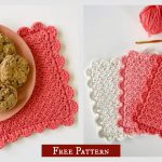 Simple Scallop Hot Pad Free Crochet Pattern and Video Tutorial