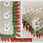 Bunnies and Carrots Baby Blanket Crochet Pattern