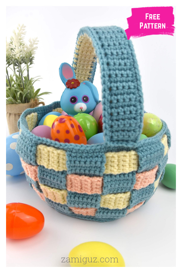 Classic Easter Basket Free Crochet Pattern
