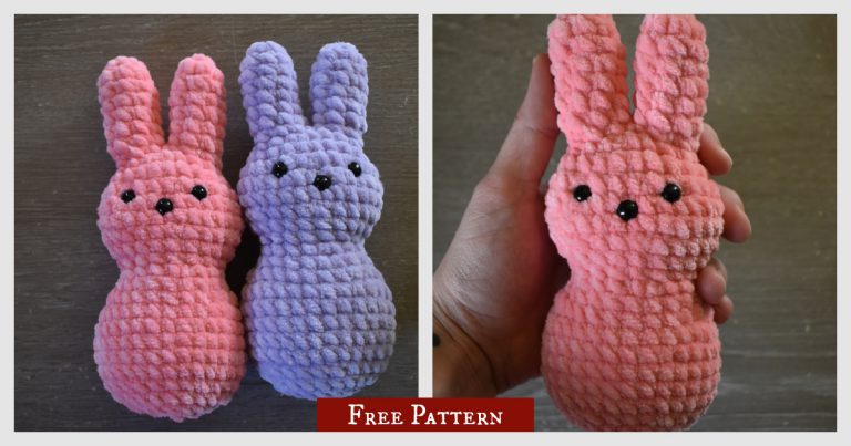 Easter Bunny Peep Free Crochet Pattern