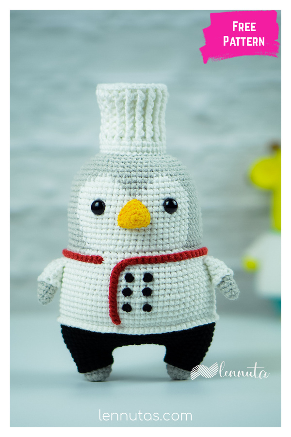Penguin The Chef Amigurumi Free Crochet Pattern