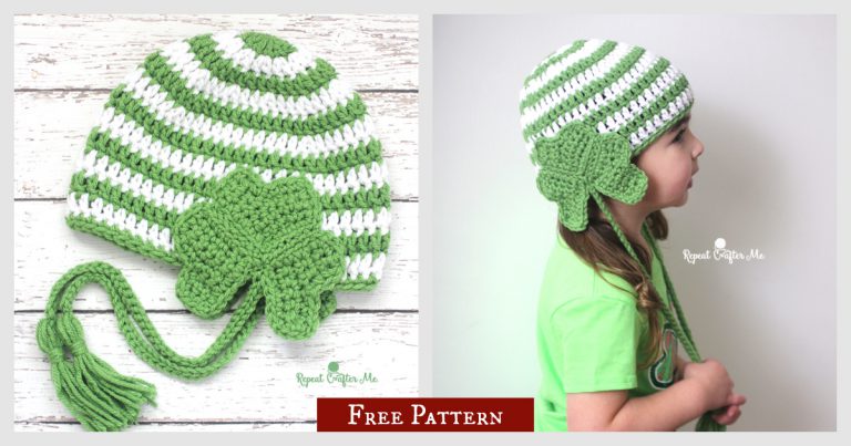 Shamrock Earflap Hat Free Crochet Pattern