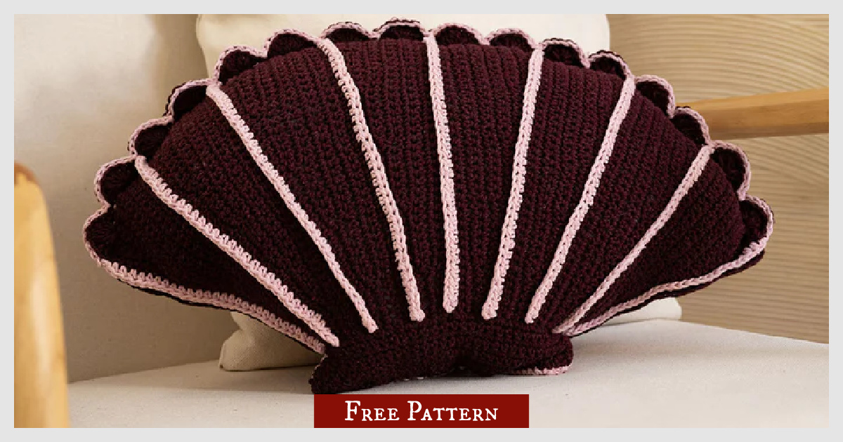 Shell Pillow Free Crochet Pattern