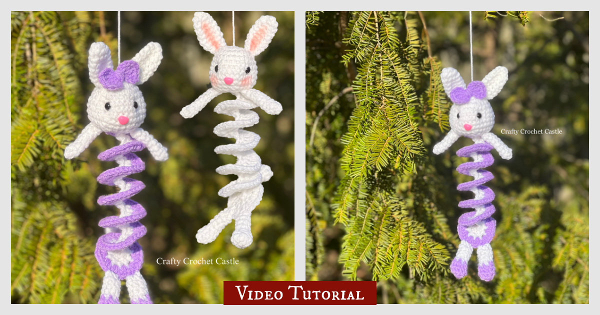 How to Crochet Bunny Wind Spinner Video Tutorial