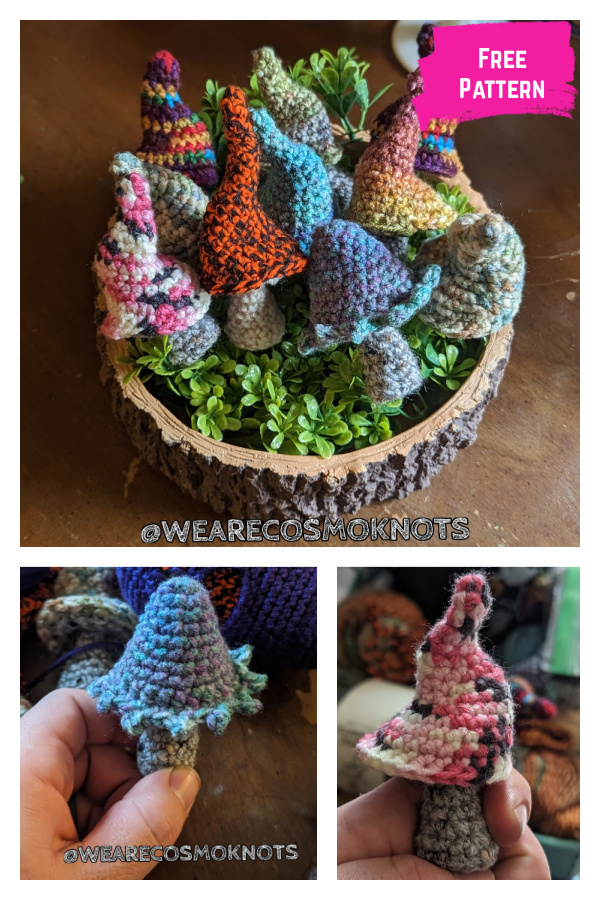 Itty Bitty Mushroom Free Crochet Pattern
