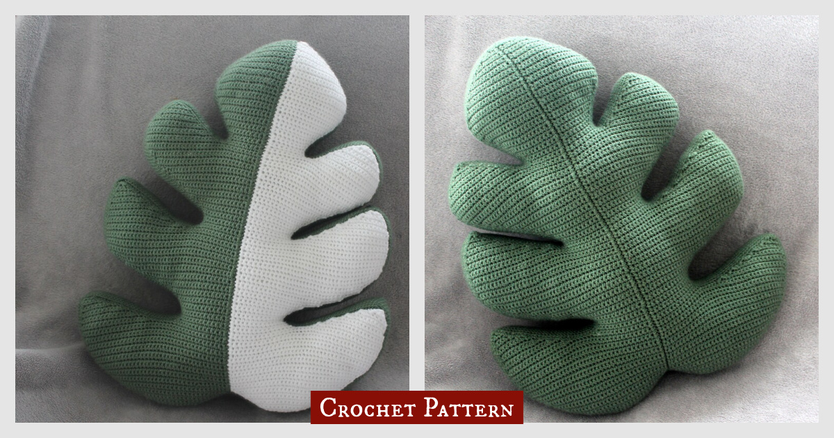 Monstera Pillow Crochet Pattern