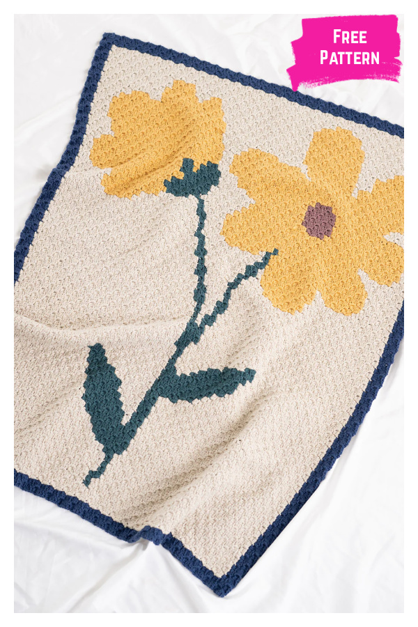 Spring Bloom C2C Blanket Free Crochet Pattern