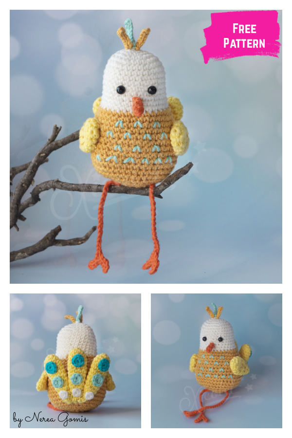 Tulip the Bird Amigurumi Free Crochet Pattern