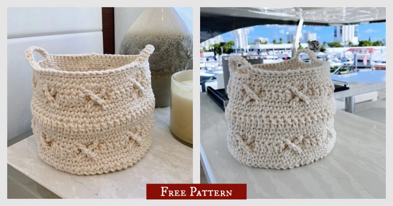 Boho Basket Free Crochet Pattern