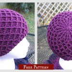 Diamond Ridges Beanie Free Crochet Pattern