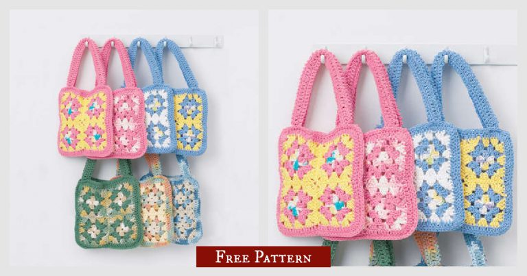 Granny Square Bags Free Crochet Pattern