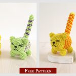 Stripy Cat Rattle Free Crochet Pattern