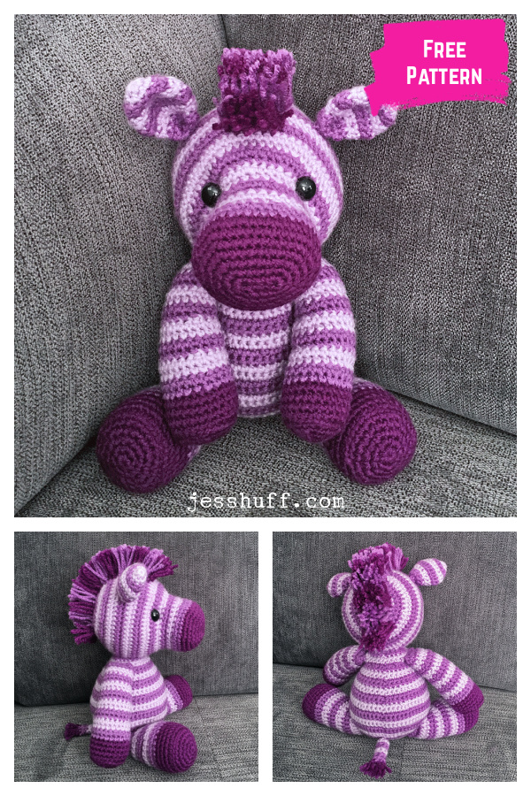 Zane the Zebra Amigurumi Free Crochet Pattern