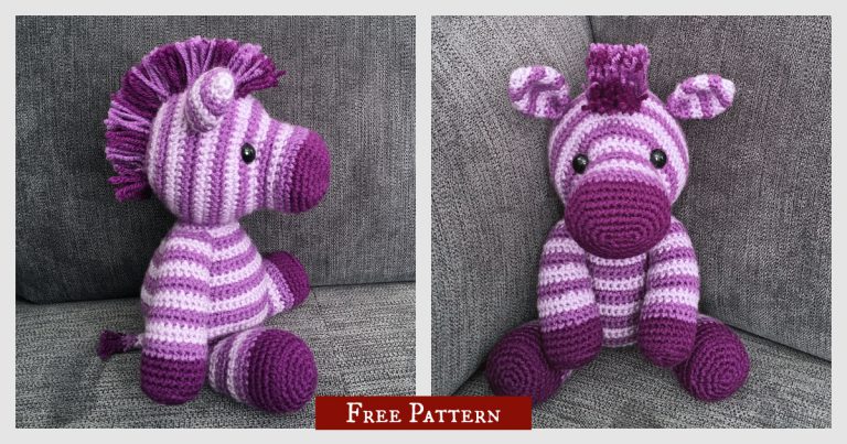 Zane the Zebra Amigurumi Free Crochet Pattern