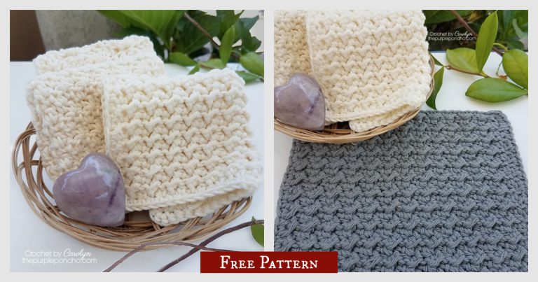 Crunch Stitch Wash Cloth Free Crochet Pattern