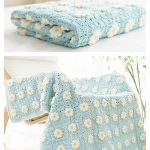 Floral Daisy Granny Square Blanket Crochet Pattern
