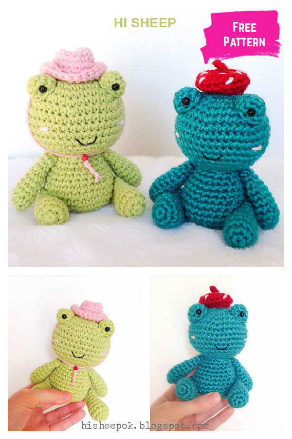 Frog in a Hat Amigurumi Free Crochet Pattern