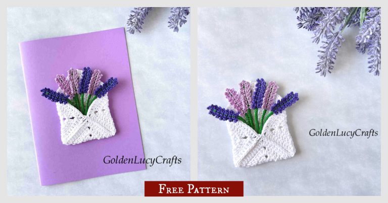 Lavender Bouquet Envelope Free Crochet Pattern
