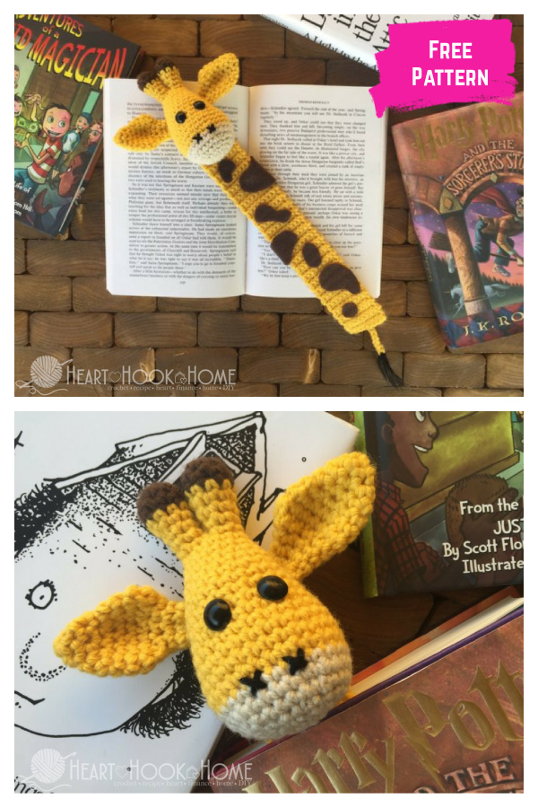 Baby Giraffe Bookmark Amigurumi Free Crochet Pattern