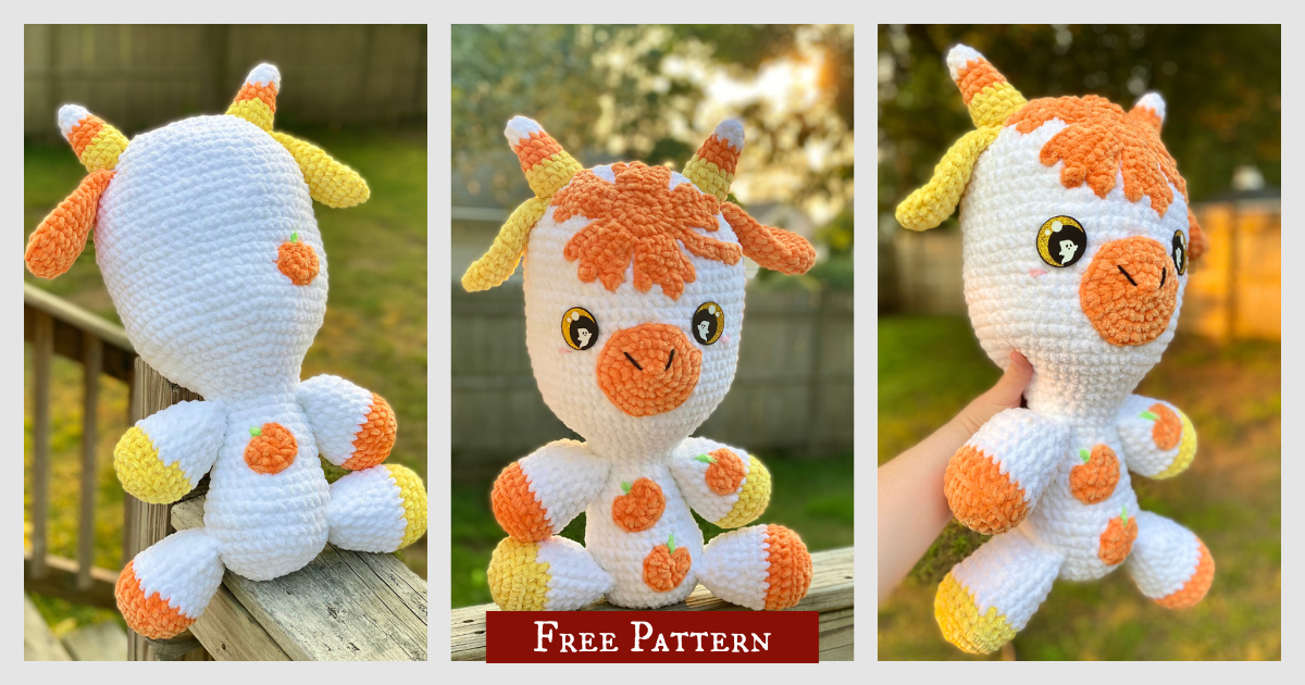 Candy Corn Cow Amigurumi Free Crochet Pattern