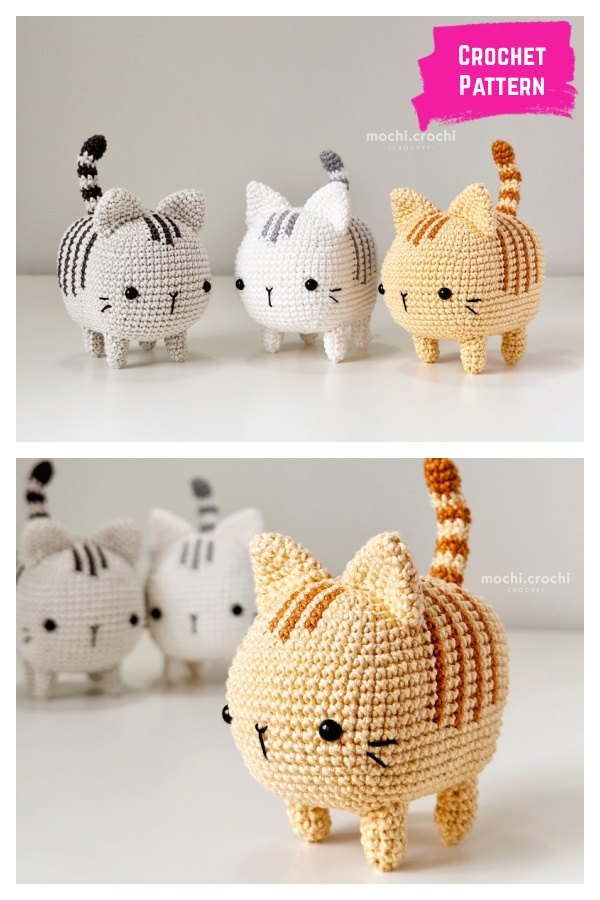 Chibi Cat Tabby Amigurumi Crochet Pattern