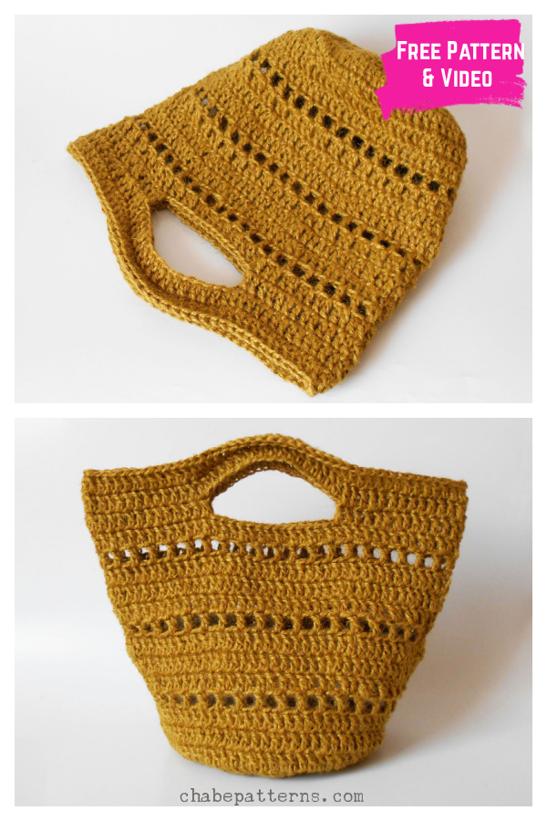 Hemp Bag Free Crochet Pattern and Video Tutorial