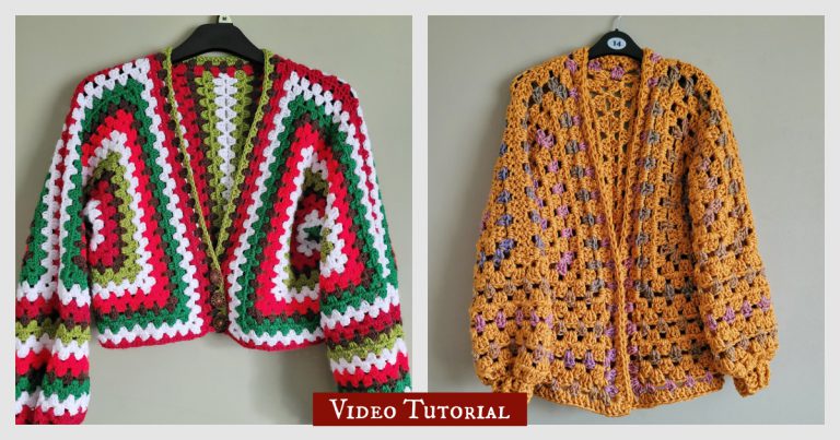 How to Crochet Granny Hexagon Cardigan Video Tutorial