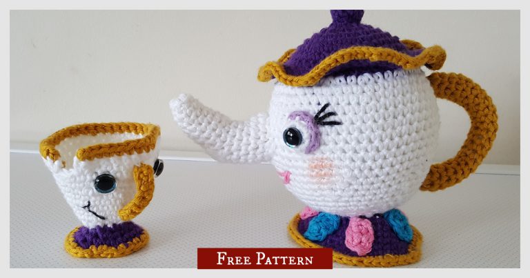 Mrs Potts and Chip Amigurumi Free Crochet Pattern