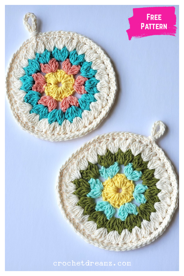 Round Dishcloth Free Crochet Pattern