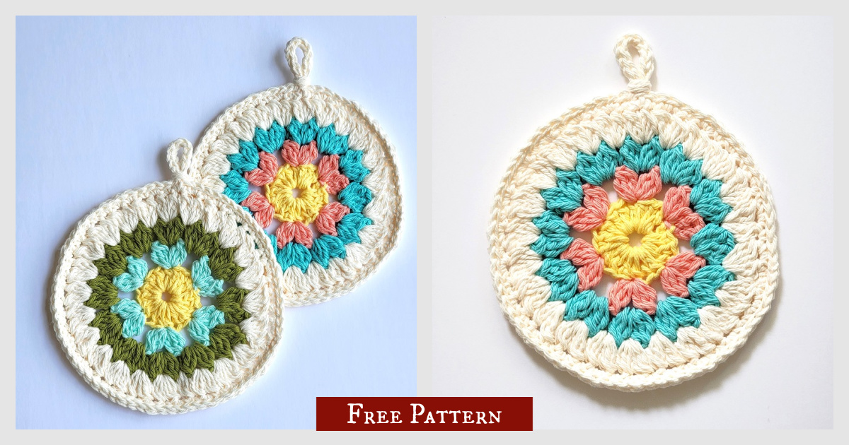 Round Dishcloth Free Crochet Pattern