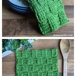 Basketweave Dishcloth Free Crochet Pattern